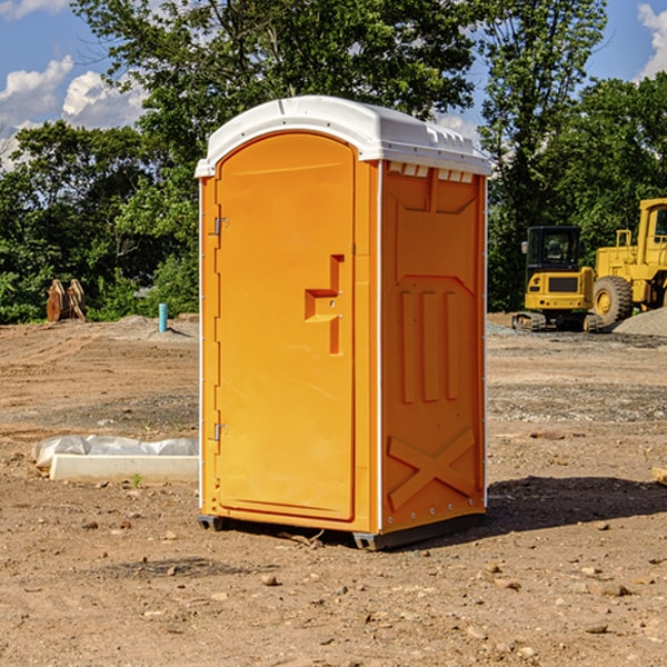 how often are the porta potties cleaned and serviced during a rental period in Thoreau